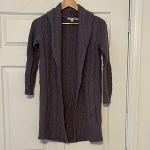 Boden Women's Deep Purple Cable Knit Cardigan